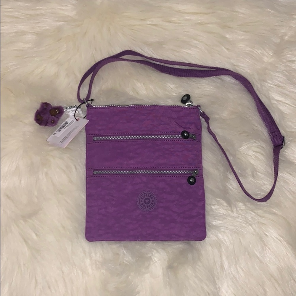 NWT Purple Kipling Crossbody Purse W/KeyChain